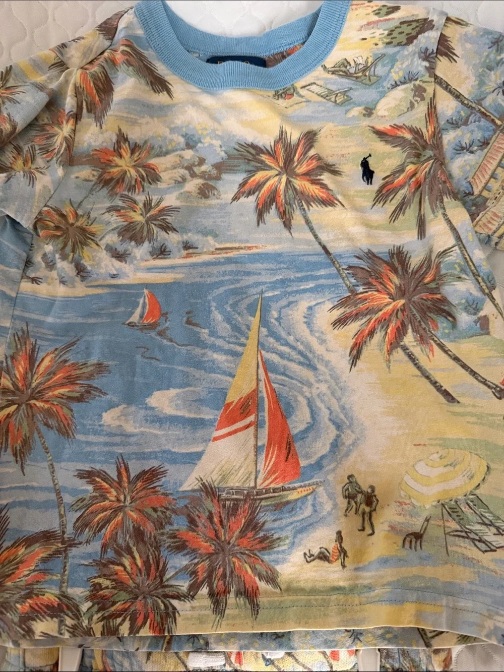 Ralph Lauren Kids Tropical Sail & Palm Matching Set - Size 3T